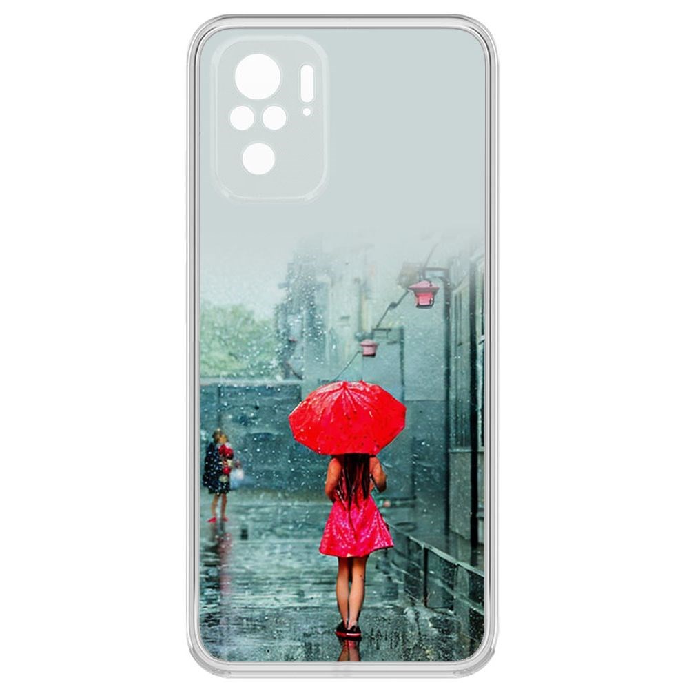 

Чехол-накладка Krutoff Clear Case Красный зонтик для Xiaomi Poco M5s, Прозрачный