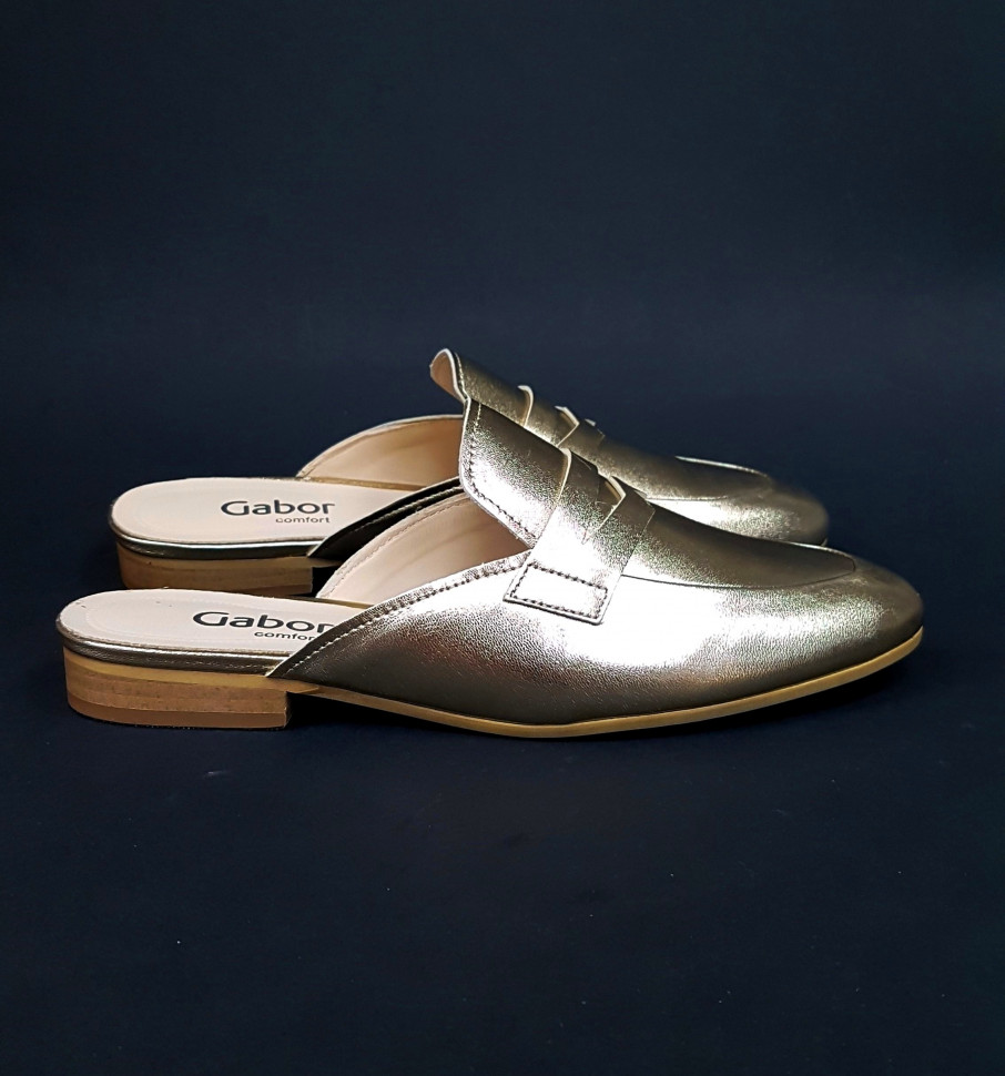 

Мюли женские GABOR 82481-90 золотистые 40.5 RU, Золотистый, 82481-90