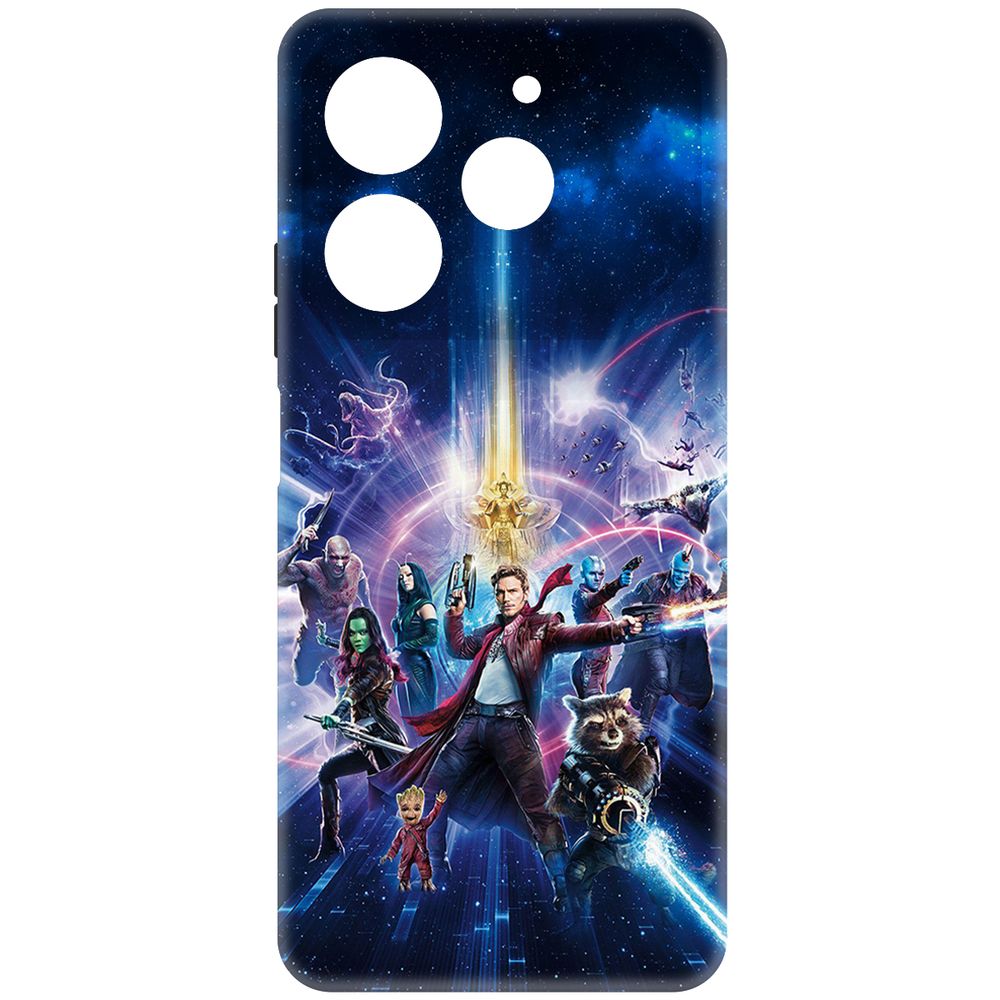 

Чехол-накладка Krutoff Soft Case Стражи Галактики. Все вместе для TECNO Pova 6 Neo черный