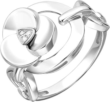 

Кольцо из белого золота с бриллиантом р. 16,5 PLATINA jewelry 01-5609-00-101-1120, 01-5609-00-101-1120