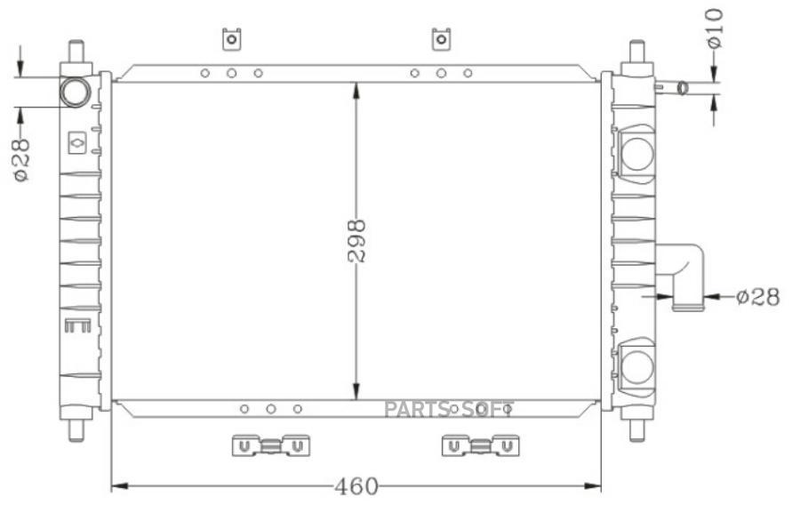 Радиатор (механическая сборка) DAEWOO MATIZ 08-1.0 98-) (NISSENS 61646) ACRM008