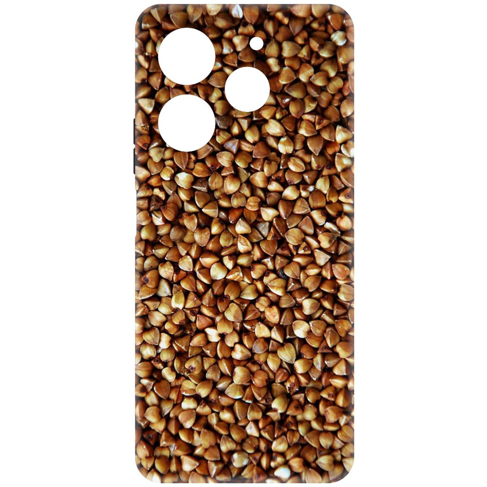 

Чехол-накладка Krutoff Soft Case Гречка для TECNO Pova 6 Neo черный