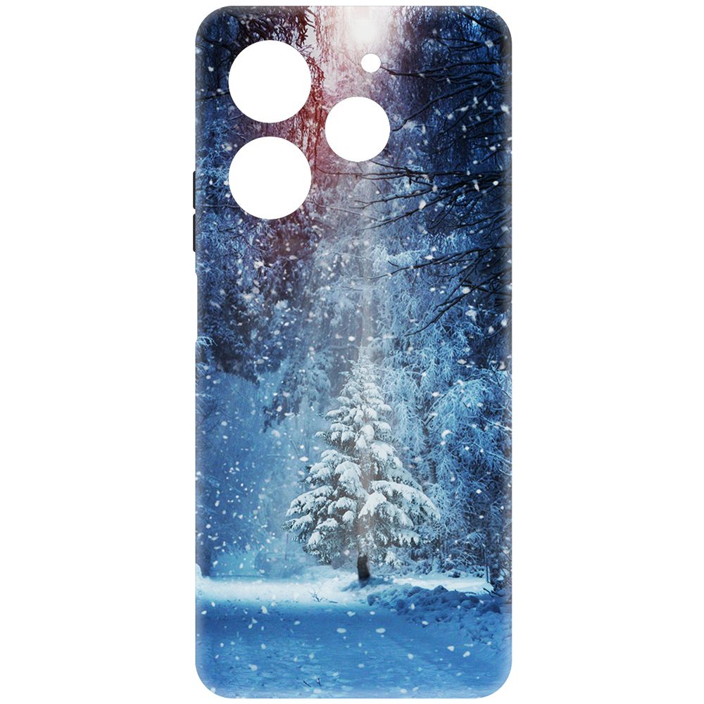 

Чехол-накладка Krutoff Soft Case Лесная ель для TECNO Pova 6 Neo черный