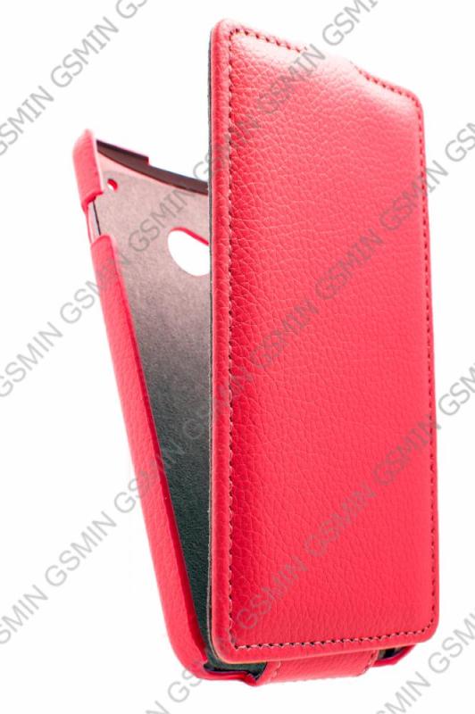 

Кожаный чехол для HTC One Dual Sim 802w Armor Case "Full" (Красный)