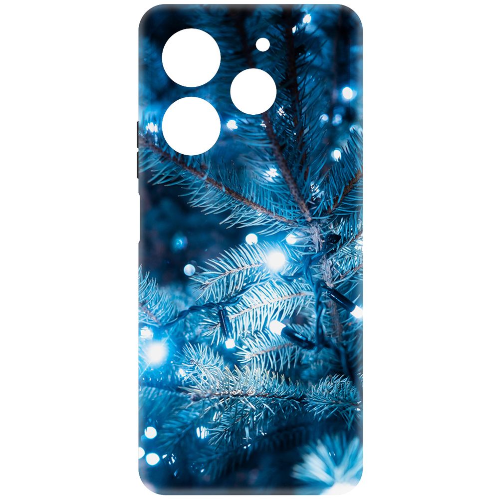 

Чехол-накладка Krutoff Soft Case Гирлянда для TECNO Pova 6 Neo черный