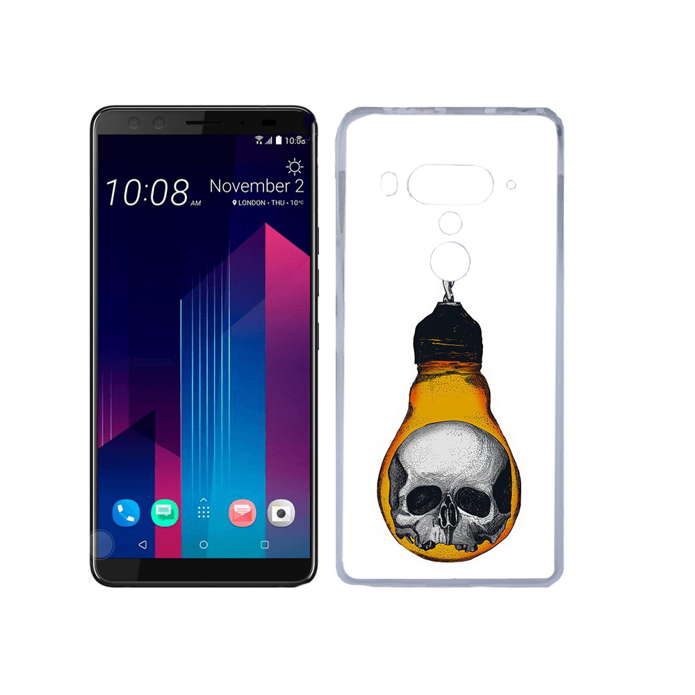 Чехол MyPads Tocco для HTC U12+ череп в лампочке