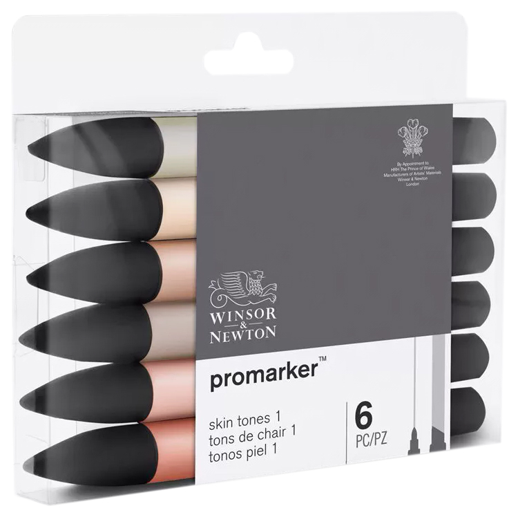 Набор маркеров Winsor&Newton W&N-290114 Promarker Skin tones 1 6 цветов