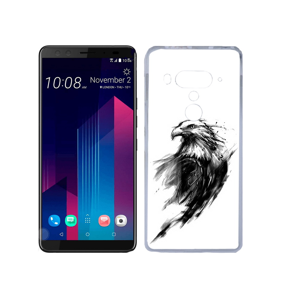 

Чехол MyPads Tocco для HTC U12+ чб птица, Прозрачный, Tocco