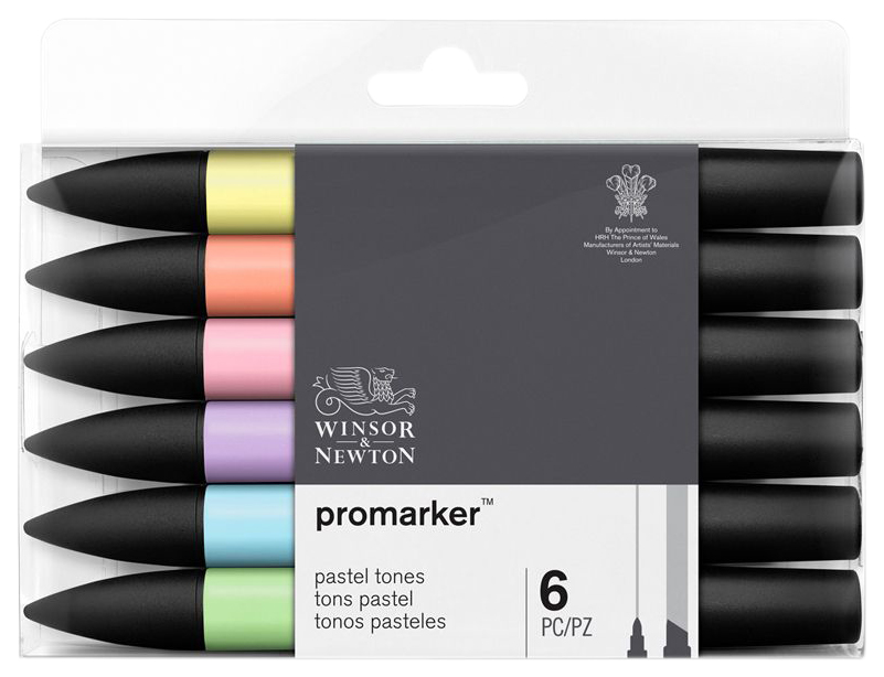 фото Набор маркеров winsor&newton w&n-290113 promarker pastel tones 6 цветов