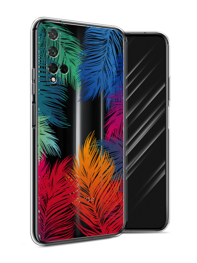 

Чехол Awog на Honor 20 "Рамка из перьев", Красный, 69550-4