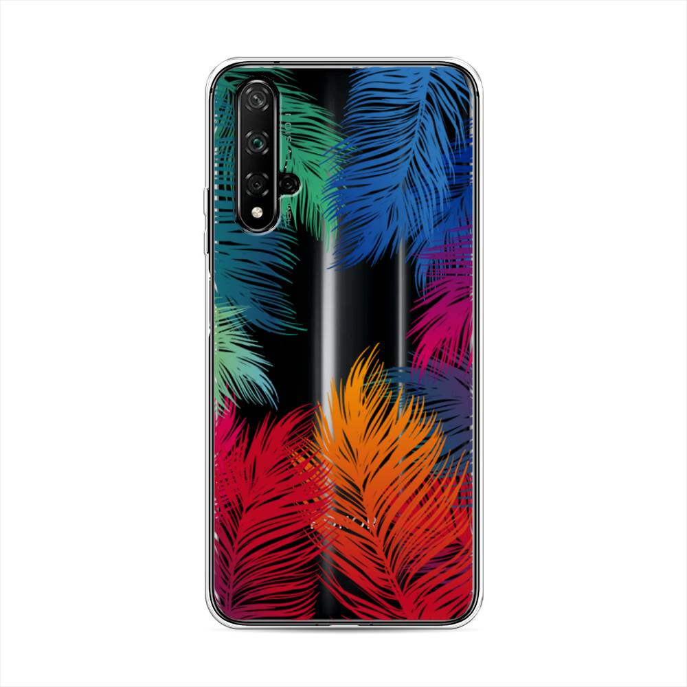 фото Чехол awog "рамка из перьев" для honor 20