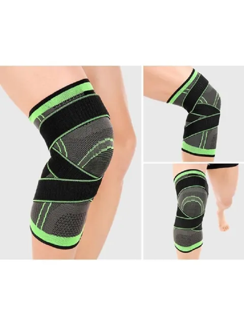 

Компрессионый наколенник для спорта и фитнеса, размер универсальный/ черно-зеленый, Серый;зеленый