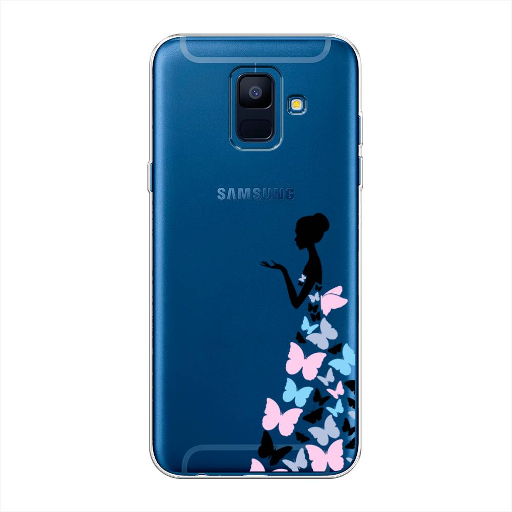 фото Чехол awog "платье из бабочек" для samsung galaxy a6