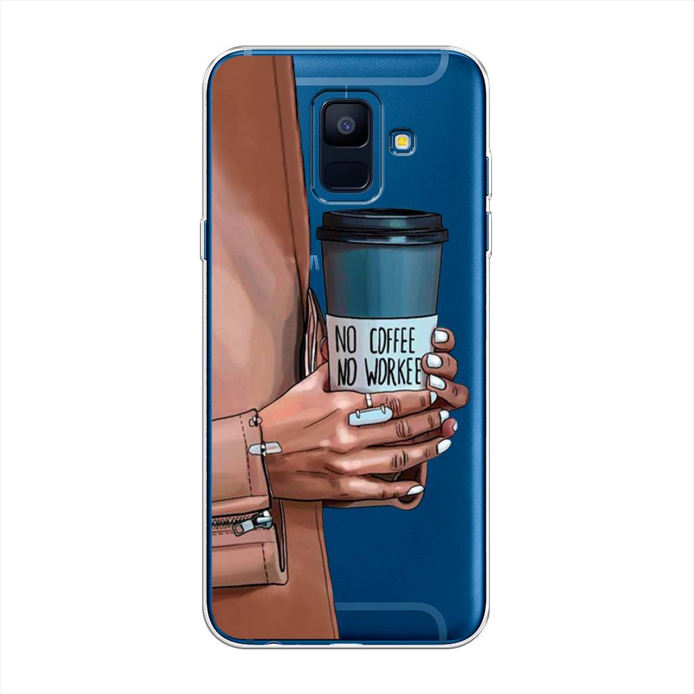 

Чехол Awog на Samsung Galaxy A6 "No coffee", Коричневый;серый, 25950-7