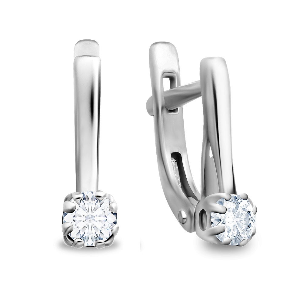 

Серьги из серебра 585Gold 702011937, циркон, 702011937