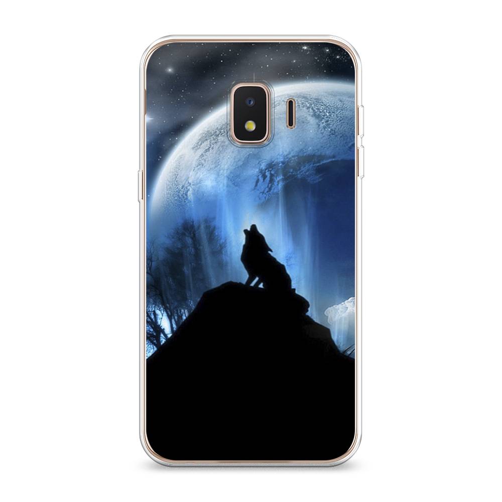 

Чехол на Samsung Galaxy J2 Core (2020) "Волк 2", Синий;черный;белый, 2100550-1