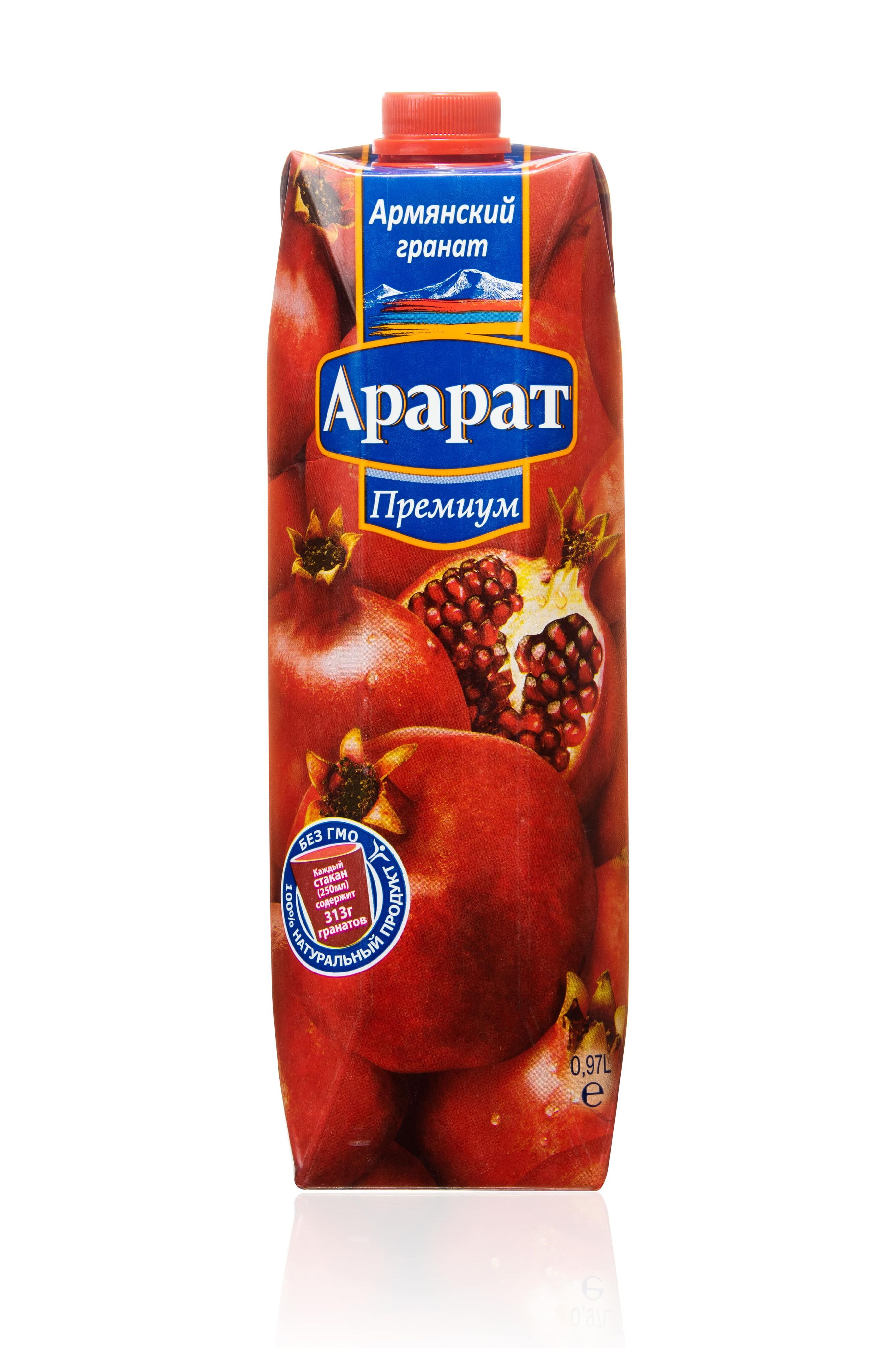 Гранатовый нектар Ararat Premium, 0,97 л x 12 шт