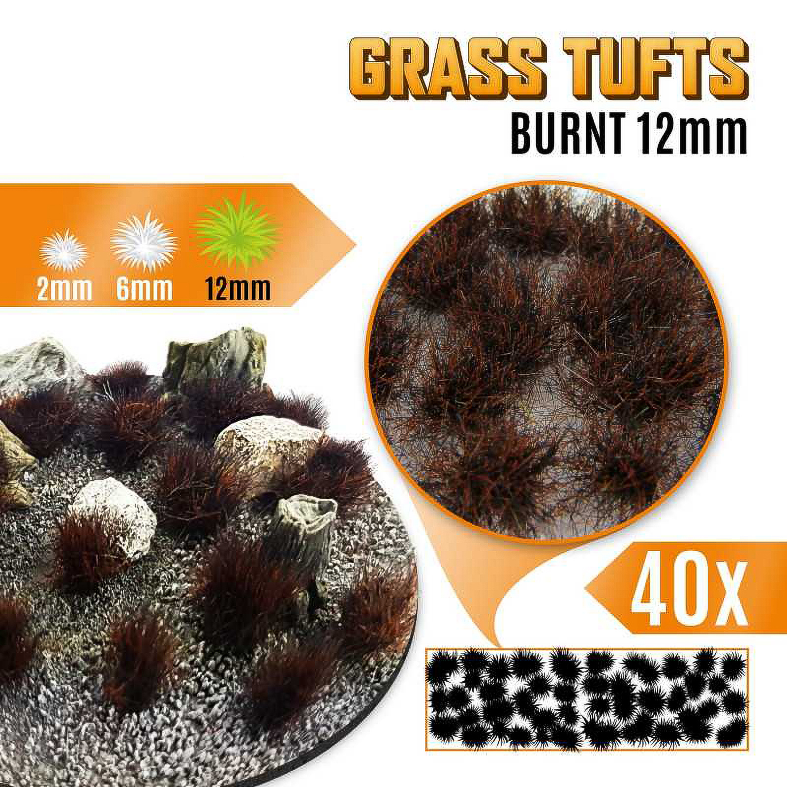 

Пучки травы для моделирования Green Stuff World Grass Tufts 12 mm Burnt, Grass Tufts