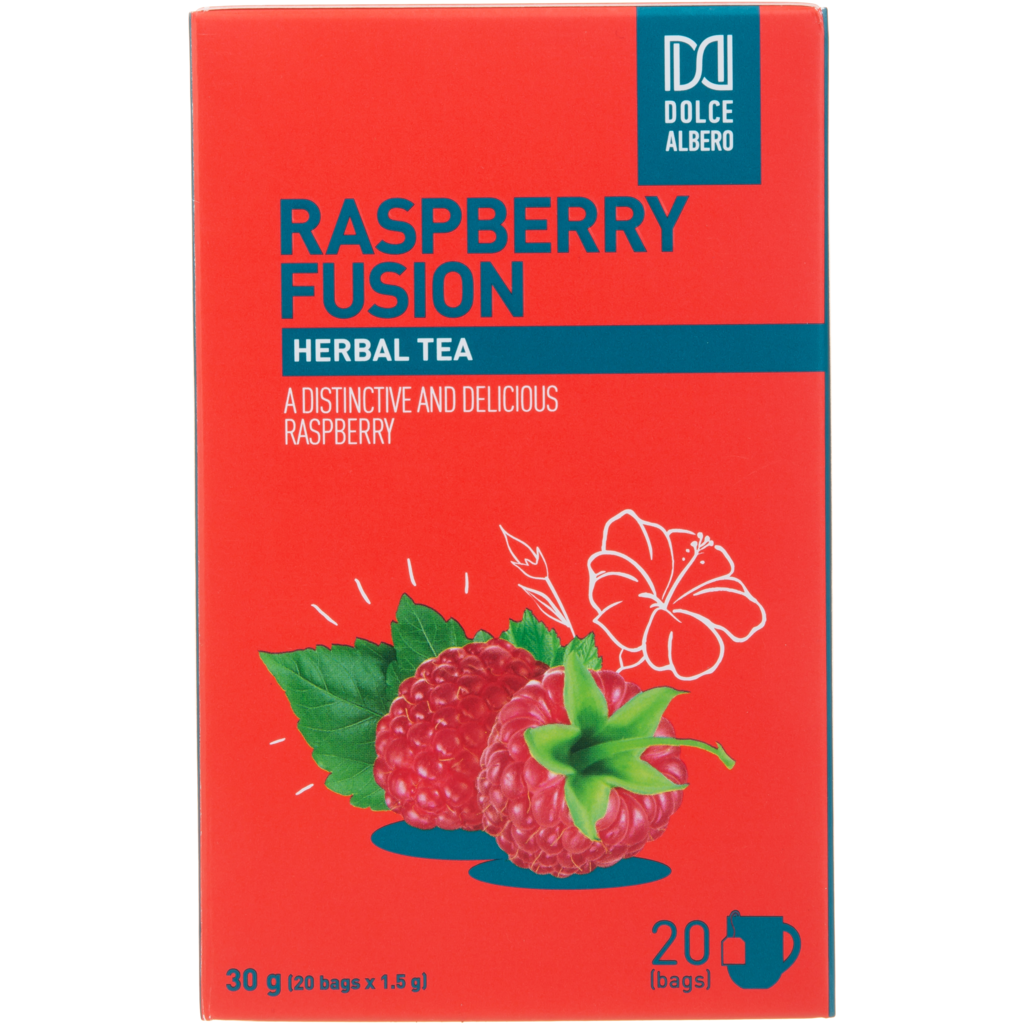 Чай фруктовый Dolce Albero Rasberry infusion в пакетиках 3 г 20 шт