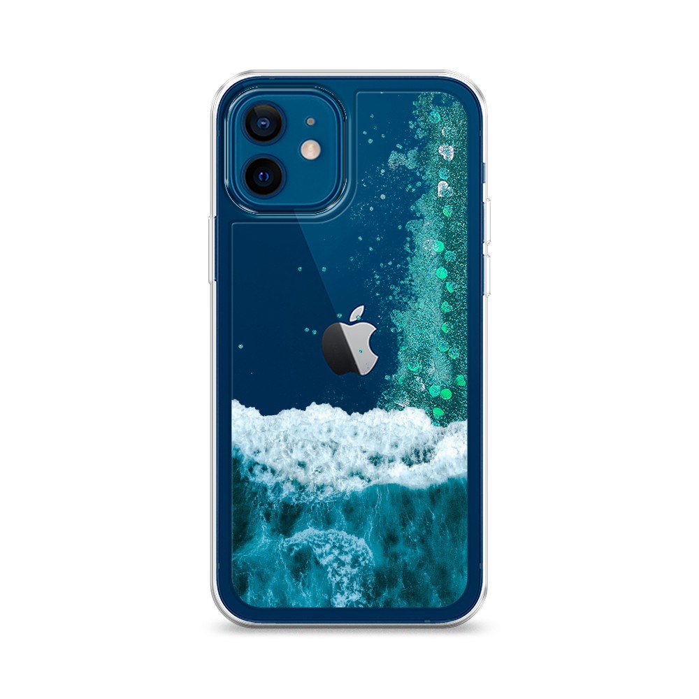

Жидкий чехол с блестками "Морская пучина" на Apple iPhone 12, 12595-1