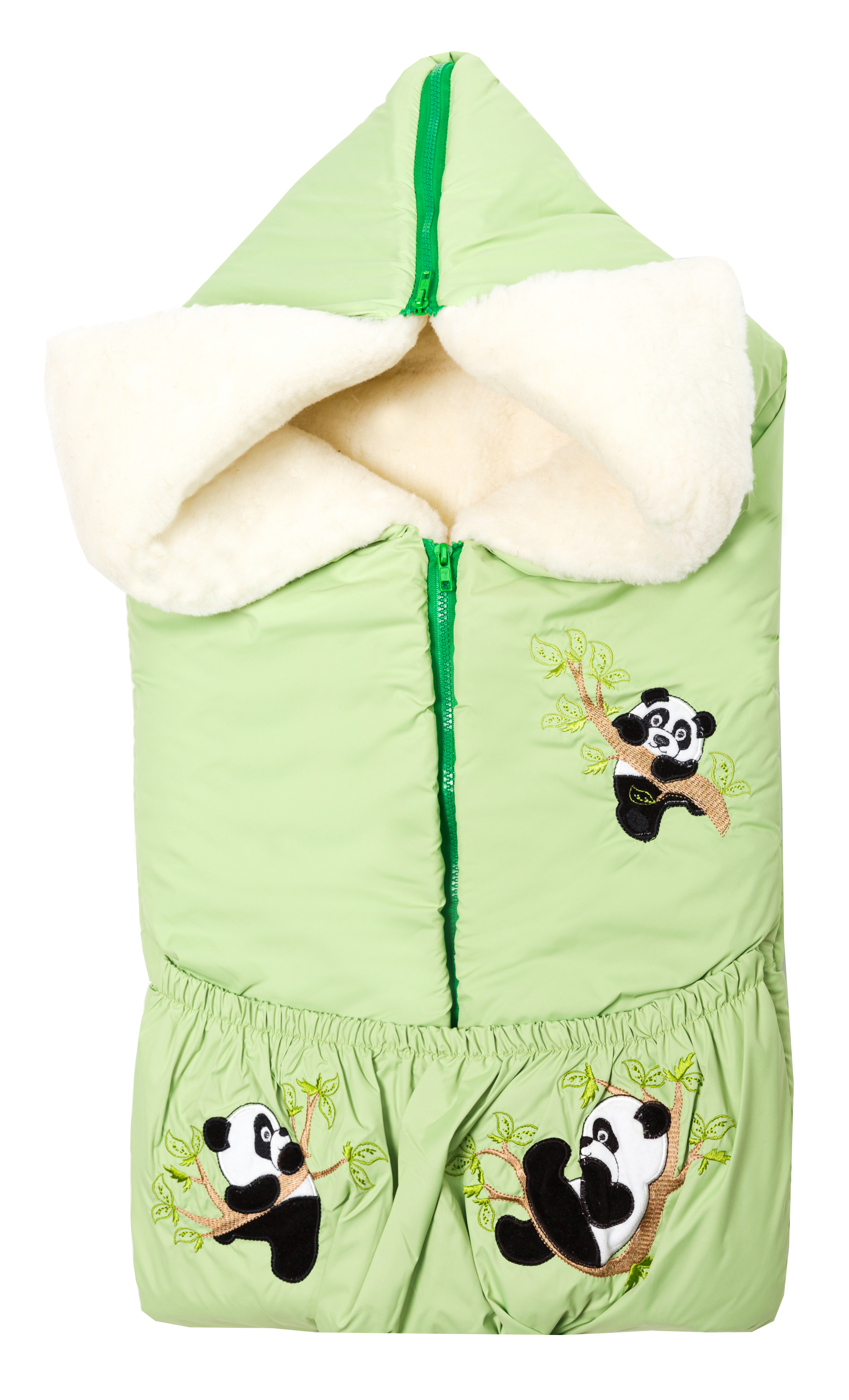 фото К143 конверт-одеяло меховой "веселые панды" осьминожка