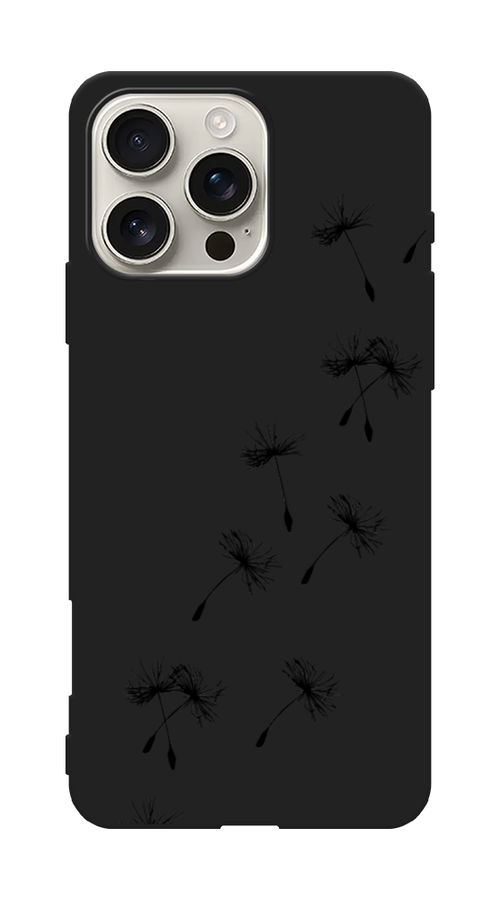 

Чехол Awog на Apple iPhone 16 Pro Max "Летящие одуванчики", Черный, 16352-1