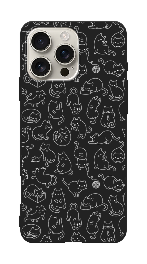 

Чехол Awog на Apple iPhone 16 Pro Max "Шкодливые котики", Прозрачный;бежевый, 16352-1