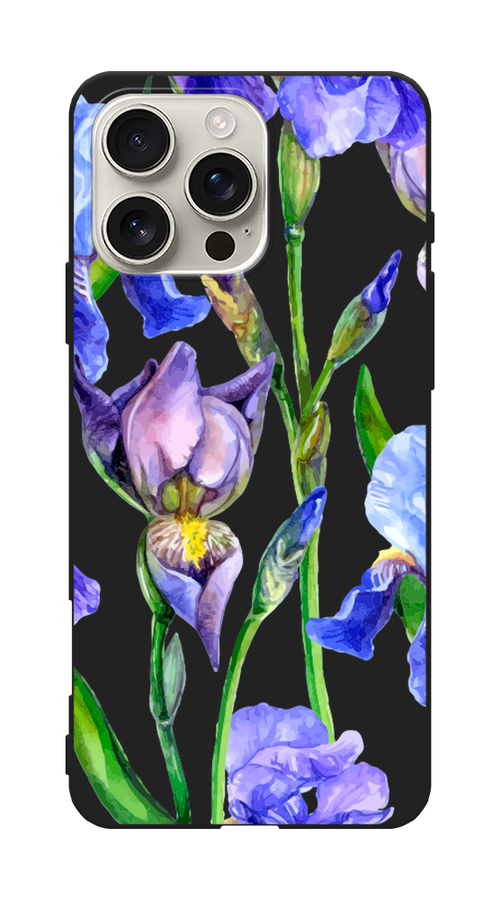 

Чехол Awog на Apple iPhone 16 Pro Max "Синие ирисы", Фиолетовый;голубой;зеленый, 16352-1