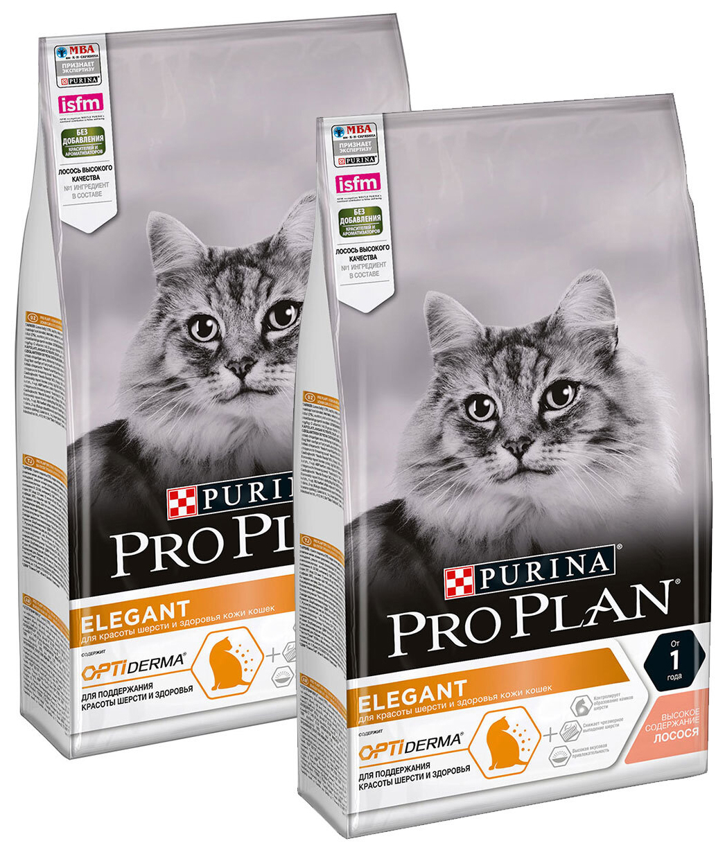 

PRO PLAN PRO PLAN CAT ELEGANT для взрослых кошек с чувствительной кожей с лососем (10 + 10