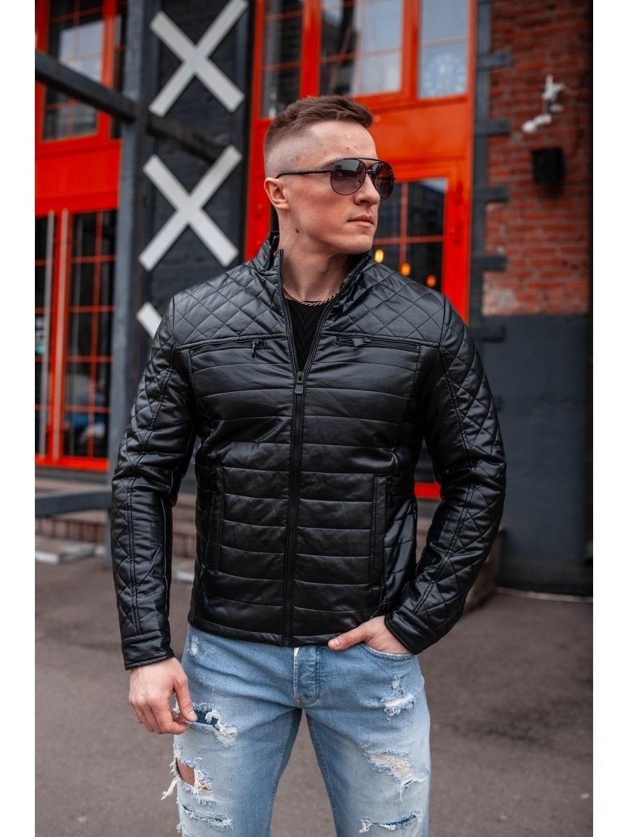 Кожаная куртка мужская SKULL LOFT 198-1 черная 68 RU 4499₽