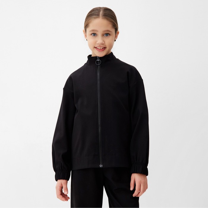 

Бомбер для девочки MINAKU: Casual Collection KIDS, цвет черный, рост 134 см