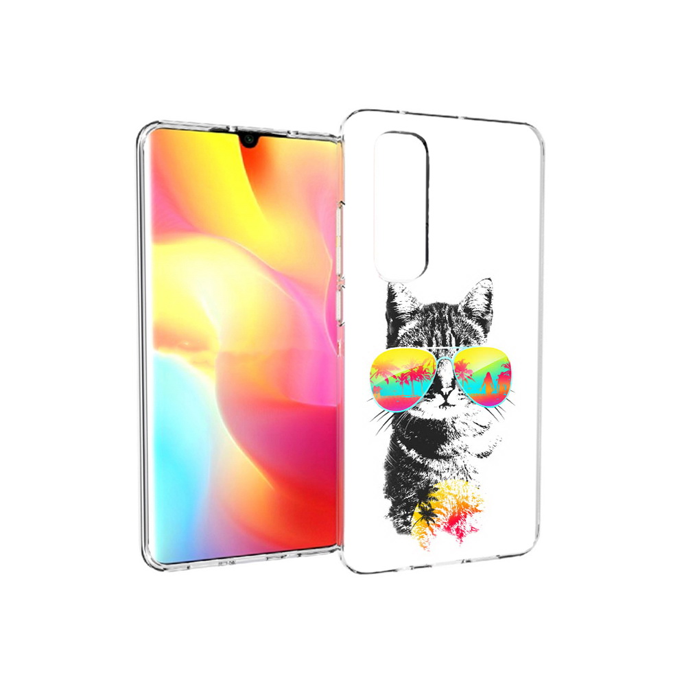 

Чехол MyPads Tocco для Xiaomi Mi Note 10 Lite крутой кот (PT149714.254.425), Прозрачный, Tocco