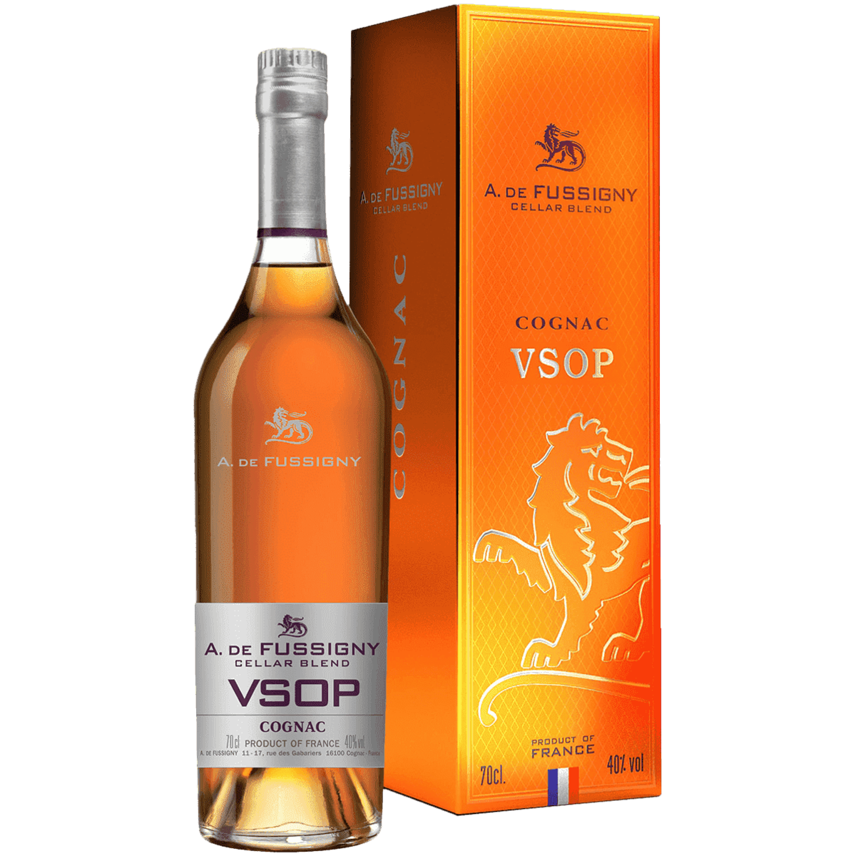 

Коньяк A. de Fussigny Cellar Blend VSOP 0,7 л в подарочной упаковке