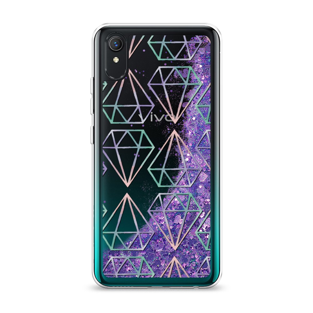 

Жидкий чехол с блестками "Бриллианты голографика" на Vivo Y1s, 263292-1