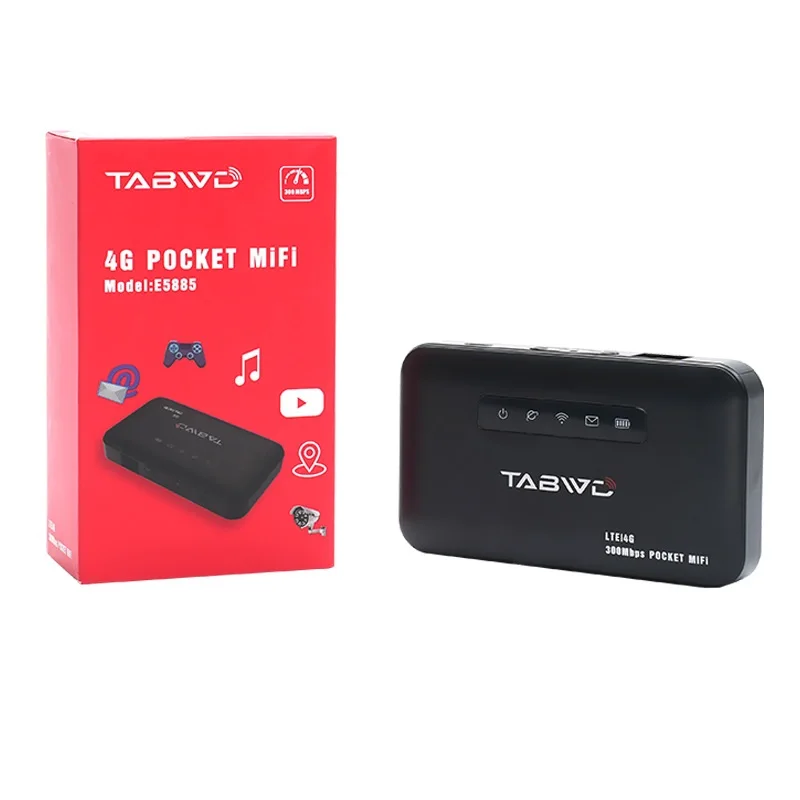 

Роутер 4G Wi-Fi TABWD E5885, Черный, E5885