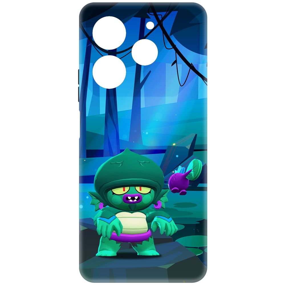 

Чехол-накладка Krutoff Soft Case Brawl Stars - Болотный Джин для TECNO Pova 6 Neo черный