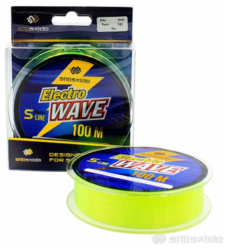

Леска Shii Saido Electro wave, L-100 м, d-0,148 мм, test-1,72 кг, желтая/100/, Желтый