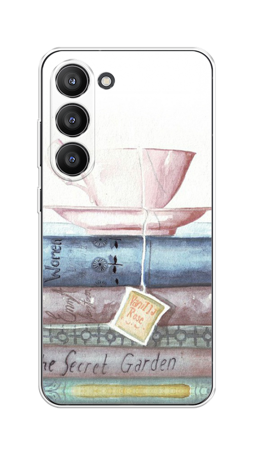 

Чехол на Samsung Galaxy S23 5G "Книжное чаепитие", Желтый;розовый;белый, 2107350-1