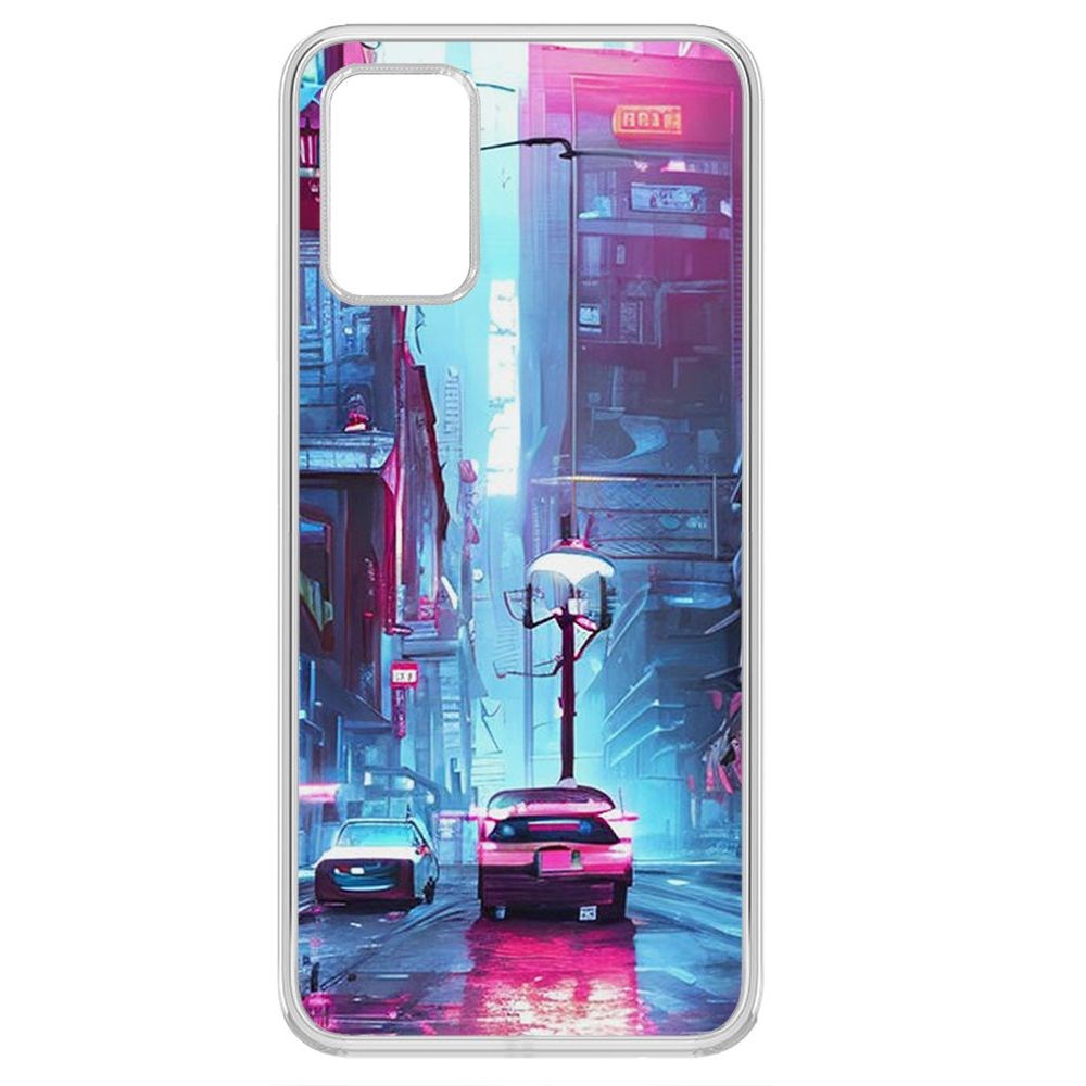 

Чехол-накладка Krutoff Clear Case Киберпанк Улица для Samsung Galaxy A03s (A037), Прозрачный