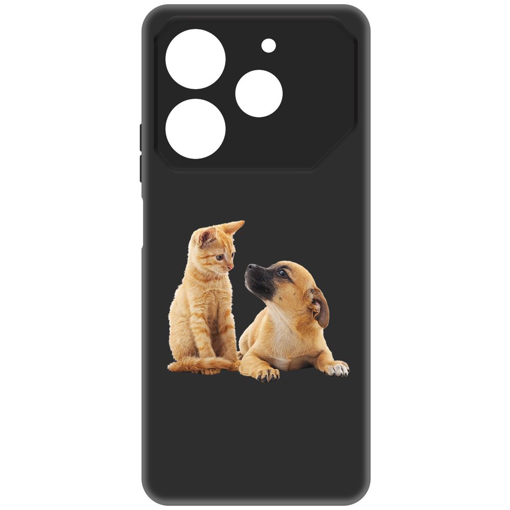 

Чехол-накладка Krutoff Soft Case Лучшие друзья для TECNO Pova 6 Neo черный