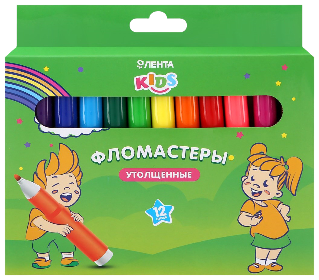 фото Фломастеры лента kids 12 шт.