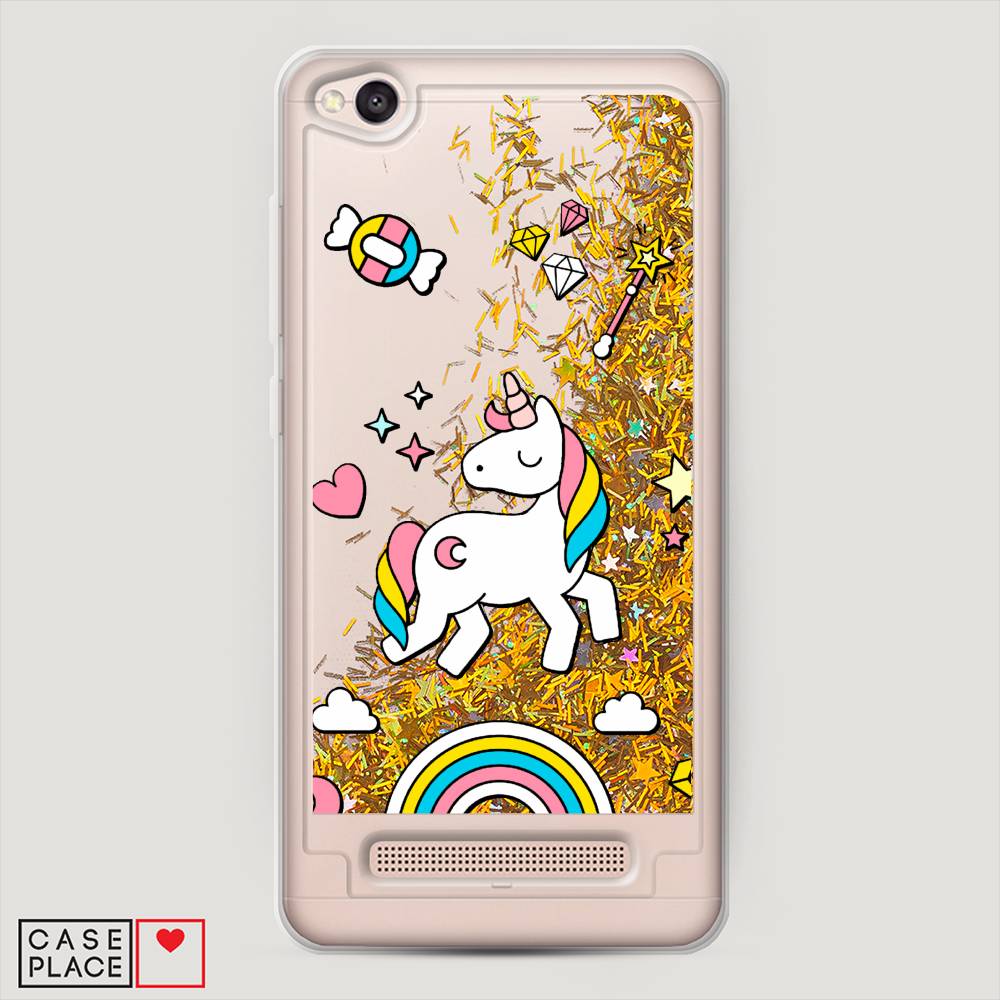 

Жидкий чехол с блестками "Принцесса единорог" на Xiaomi Redmi 4A, 31390-1