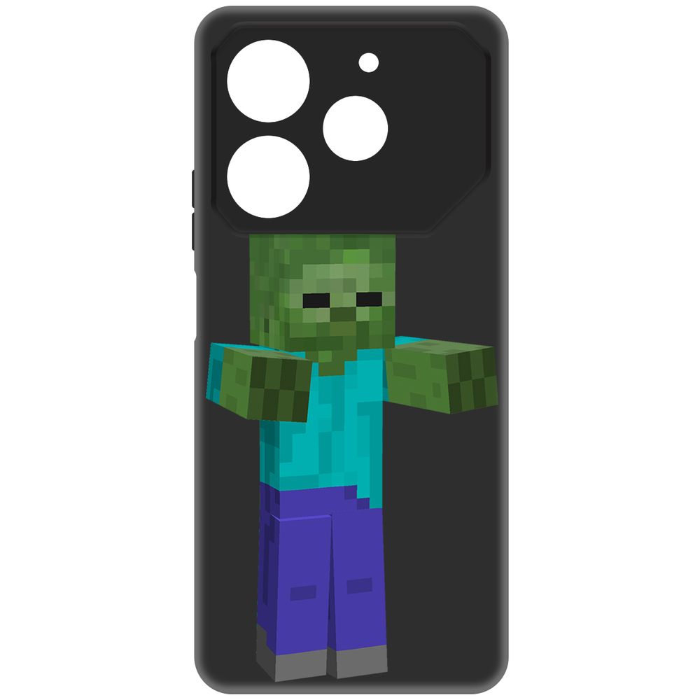 

Чехол-накладка Krutoff Soft Case Minecraft-Гигант для TECNO Pova 6 Neo черный