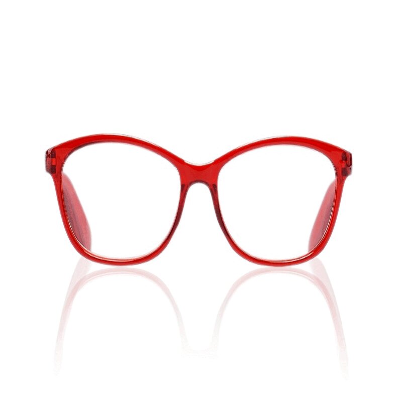 фото Очки корригирующие кемнер оптикс глянцевые пластик для чтения +2,0 красные kemner optics