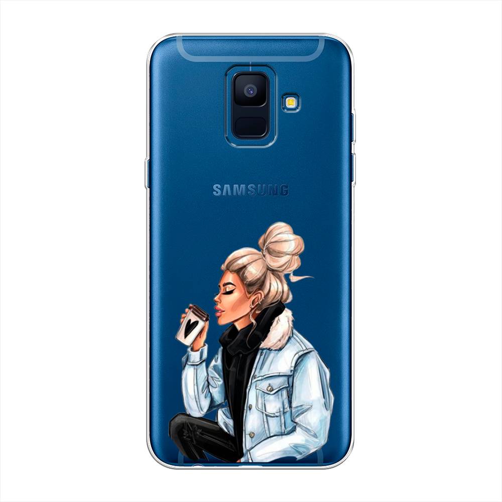 

Чехол Awog на Samsung Galaxy A6 "Cute girl", Коричневый;бежевый, 25950-7