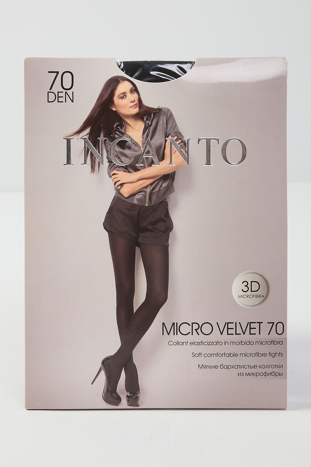 

Колготки женские INCANTO MicroVelvet 70 черные 3, Черный, MicroVelvet 70