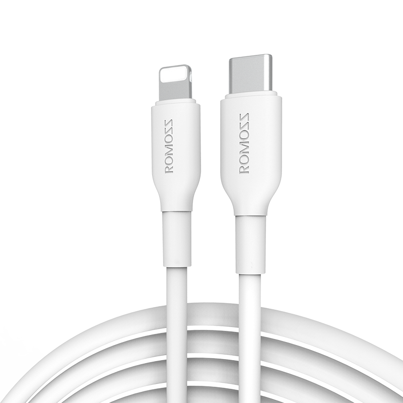 

Кабель Romoss CB171 Type-C - Lightning, 3 А, 1 м, белый, CB171