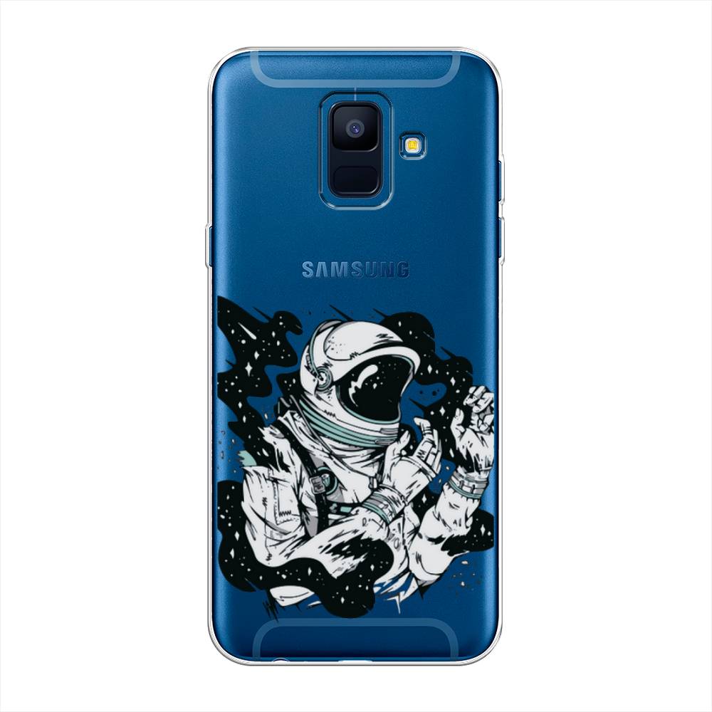 

Чехол Awog на Samsung Galaxy A6 "Космонавт арт", Черный;белый;прозрачный, 25950-7