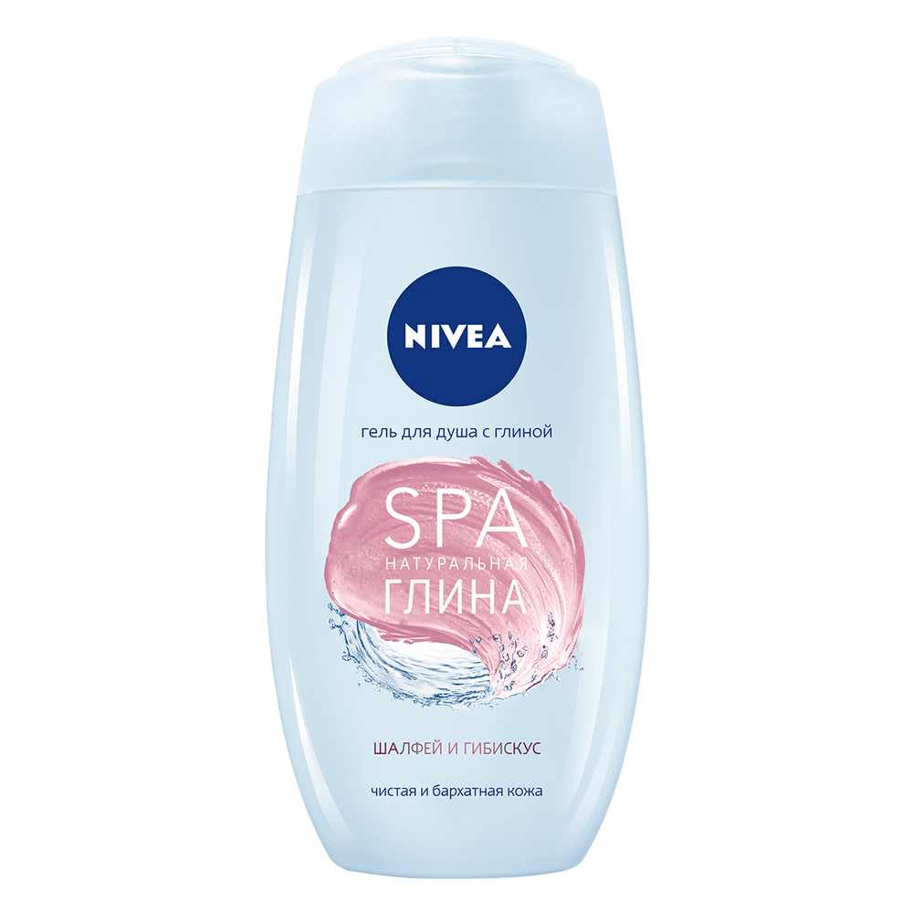 Гель для душа Nivea SPA Натуральная Глина Шалфей и Гибискус 250 мл витэкс exotic fresh крем гель для душа гуава и гибискус 500