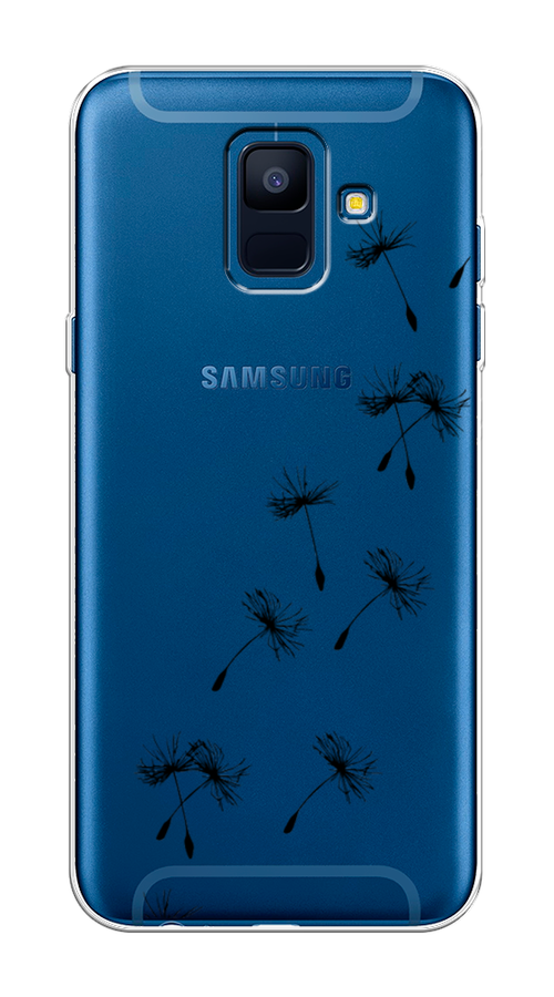 

Чехол Awog на Samsung Galaxy A6 "Летящие одуванчики", Черный, 25950-8